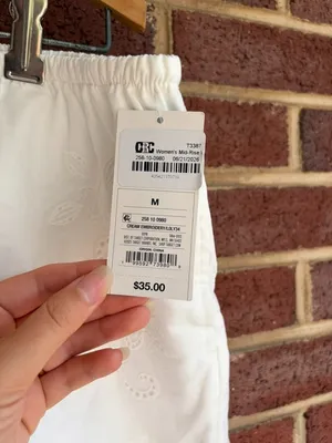 Parke x Target White Ruffle Sleep Shorts Women's Medium NWT thumbnail 3