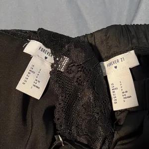 Forever 21 Brown Lace Pajama PJ Tank Top Shorts Sleep Set thumbnail 3