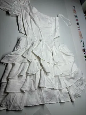 DO+BE Ivory One-Shoulder Ruffle Tiered Dress thumbnail 1
