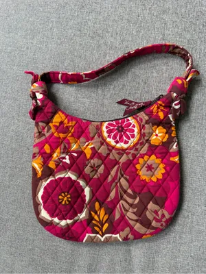 Vera Bradley Retired Olivia Bag in Pink Carnaby Print Hobo Small Shoulder Purse thumbnail 3