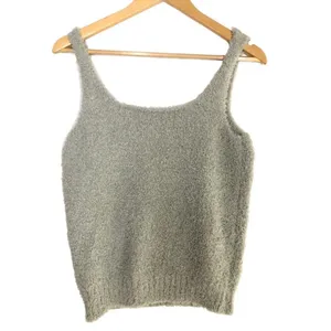 SKIMS (G1) Cozy Knit Boucle Tank Top Sleeveless Scoop Neck Aqua Blue NWT 2X 3X thumbnail 3
