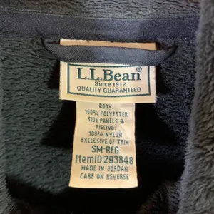 LL Bean Womens Black Fleece‎ Full Zip Vest Mock Neck Nylon Side Panels SM-REG thumbnail 2