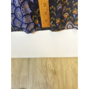 MSK Blue Paisley Flared Bell Sleeve Shift Dress Boho Floral Womens M/L READ thumbnail 7