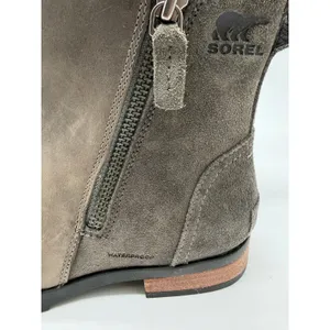 SOREL Emelie Boots Womens 7.5 Quarry Nubuck Suede Waterproof Zip Ankle Booties thumbnail 2