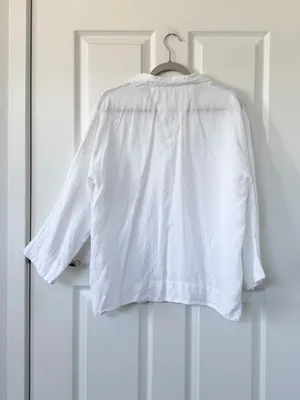 Intimately by Free People Linen Button Down Shirt with Mother of Pearl Buttons thumbnail 2