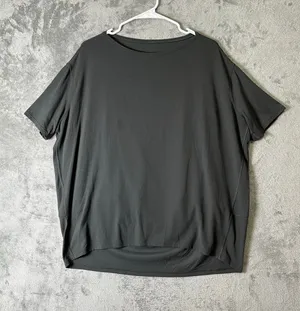 Lululemon Back In Action Short Sleeve T-Shirt Nulu Graphite Grey 14 Athleisure thumbnail 1