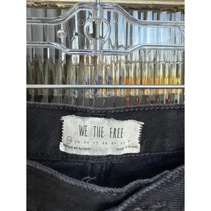 WE THE FREE Black Distressed Ripped High Rise‎ Straight Leg Denim Jeans Size 24 thumbnail 3