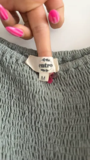 Long Sleeve Green Dress Entro Olive thumbnail 2