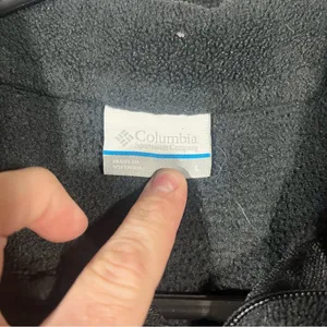 Columbia Charcoal Black Fleece Zip Up Long Sleeve Sweater; Large Women’s thumbnail 2