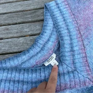 Sweater‎ Blue Pink Cotton Candy Ombre Striped Knit size small a new approach Ana thumbnail 5