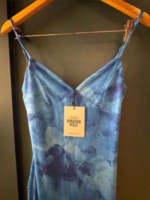 NWT Princess Polly Hathaway Maxi Dress Blue Floral US 4 thumbnail 7