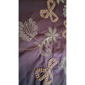 Vintage 90s Y2K Whimsigoth Brown Embroidered A-Line Maxi Skirt Cottagecore Sz 10 thumbnail 11