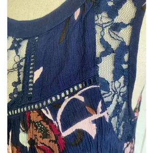 Patrons of Peace Navy Floral Lace Inset Sleeveless Boho Mini Dress NWT‎ Size S thumbnail 10