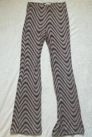 Urban Outfitters ˚₊‧꒰ა flared brown swirl patterned leggings ໒꒱ ‧₊˚ thumbnail 1