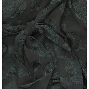 NWT Trixxi Waist Ruffled Jacquard Fit Flare Sheer Sleeved Dress Hunter Green L thumbnail 9