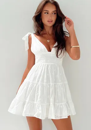 Princess Polly Galvis floral tier mini dress with adjustable tie straps thumbnail 1