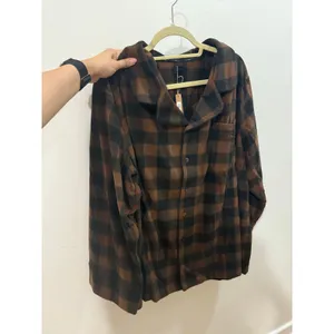 Skims Size 4X Plaid Sleep Set Jasper Buffalo Check Holiday Brown pajamas no box thumbnail 6