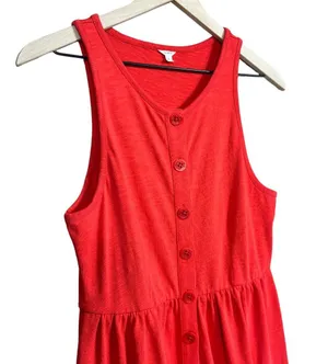 J. Crew Women’s Coral Sleeveless Nautical Button Front A-Line Dress #88409 Size S thumbnail 4