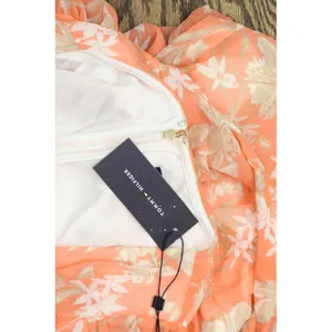 Tommy Hilfiger Womens Tie Front Printed Capelet Fit & Flare Dress Coral Pink 8 thumbnail 3
