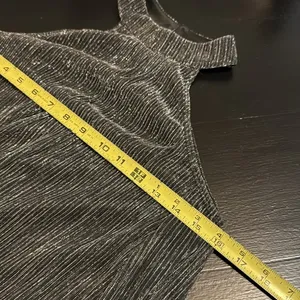 Nine West Mock Neck Swing Mini Dress Mineral Black‎ Silver Lurex XS WW23Y053RS1 thumbnail 5