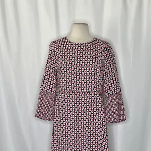 NWT!! BODEN Edna Tunic Top Retro Floral Navy Blue Red Preppy Polka Dot Size 6 thumbnail 3