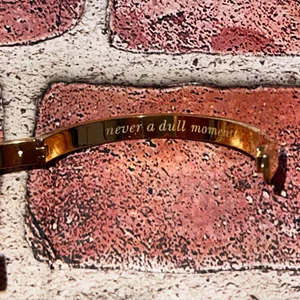 Pre-Owned Kate Spade Never A Dull Moment Gold Tone Bangle Bracelet Jewelry thumbnail 4
