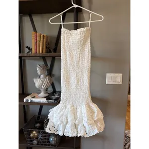 Charo Ruiz Ibiza Liliana Eyelet Midi Skirt White Fruition Womens Size Small thumbnail 5