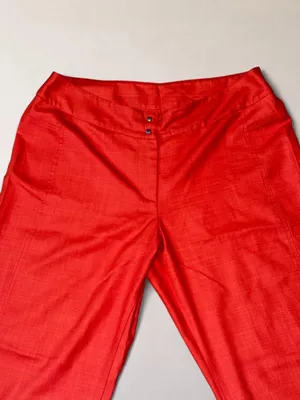 Babette Red Cropped Wide Leg Pants Size M Retro Y2K Trousers thumbnail 3