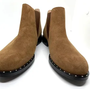 Patricia Green Palma Tan Leather Block Heel Studded Ankle High Boot Size 6 NEW thumbnail 7