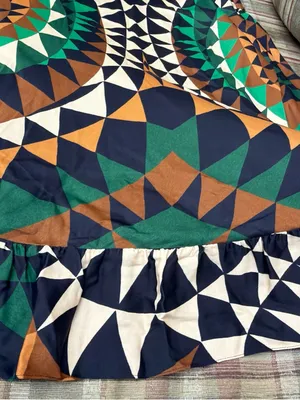 FARM Rio Geometric Print Green, Brown & Cream Maxi Dress thumbnail 3