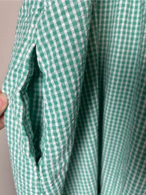 Draper James Green Gingham Puff Sleeve Dress Vacation Size 2X thumbnail 7