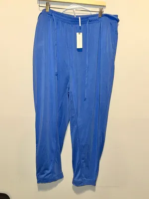 By Anthropologie Blue Modal Drawstring Lounge Trouser Pants XL thumbnail 2