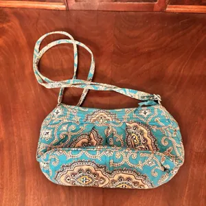 Vera Bradley Frannie Hipster Crossbody‎ Bag Totally Turquoise Paisley thumbnail 3