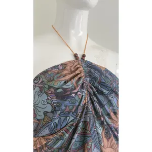 Romwe Whimsigoth Mesh Halter Top Beaded Sun Moon Print Boho Hippie Grunge Y2K Fest XL thumbnail 5