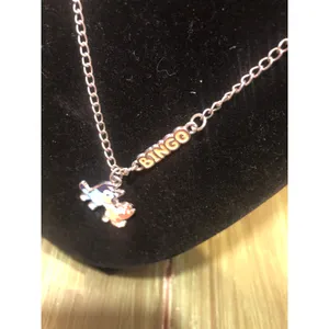 Disney Ludo Studio EUC Bluey Bingo Silvertone Necklace thumbnail 3