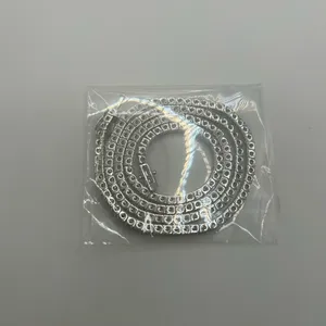 Moissanite Tennis Chain VVS1 New Silver 3mm 22 Inch Necklace No Pass Unisex D thumbnail 3
