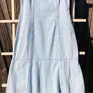 Indigo Rein NEW Light Wash Blue Denim Maxi Dress Size Medium thumbnail 6