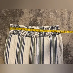 Indigo Rein Blue and White Striped Linen Pants thumbnail 5