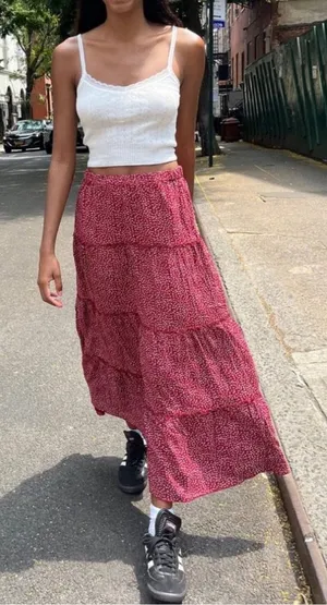 Brandy Melville White Eyelet Pointelle Lace Knit Tank Top thumbnail 1