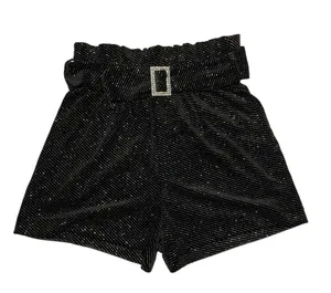 Black Sparkly Shorts with a Belt Size S Sparkle Shine thumbnail 1