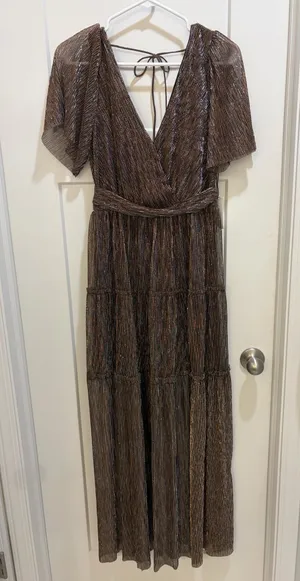 Boutique Floret Studios Metallic Maxi Dress thumbnail 3