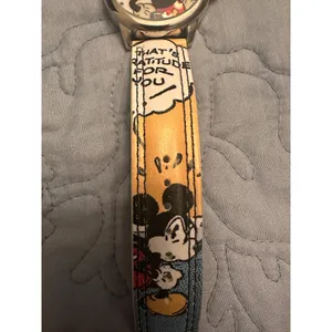 NWOT Disney Mickey Mouse Watch MZB Mck958h15 Silver Case Multicolor Cartoon Band thumbnail 5