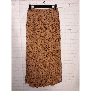 Cotton On Womens Medium‎ Tan Black Cheetah Animal Print Elastic Waist Midi Skirt thumbnail 3