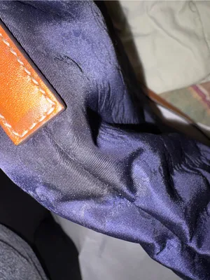 Gucci Gg Crossbody Tote Bag in Navy with Tan Strap thumbnail 14