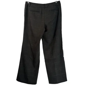 New York & Company Brown Plaid Wide Leg Stretch Trousers Pants 12 Petite thumbnail 2