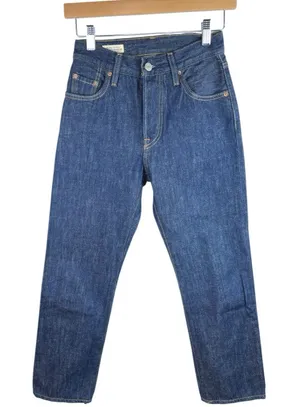 Levi's Premium 501 Womens Blue High Waisted Stretch Straight Denim Jeans Size 23 thumbnail 1