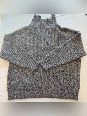 OFFLINE by Aerie Gray Confetti Marled Knit Quarter Zip Sweater XL thumbnail 2