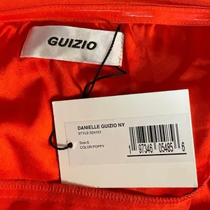 NEW Danielle Guizio Red Poppy Chiffon Wrap Around Ruffle Drape Crop Top Size XS thumbnail 4