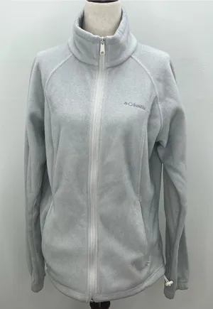 Columbia Sportswear Womens Gray Fleece Full Zip Active Outdoors Jacket Medium thumbnail 1
