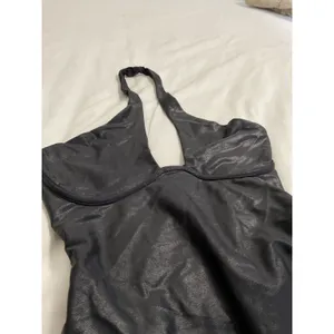 Naked Wardrobe Black Halter Bodysuit Underwire Shiny Stretch Top Size S thumbnail 5